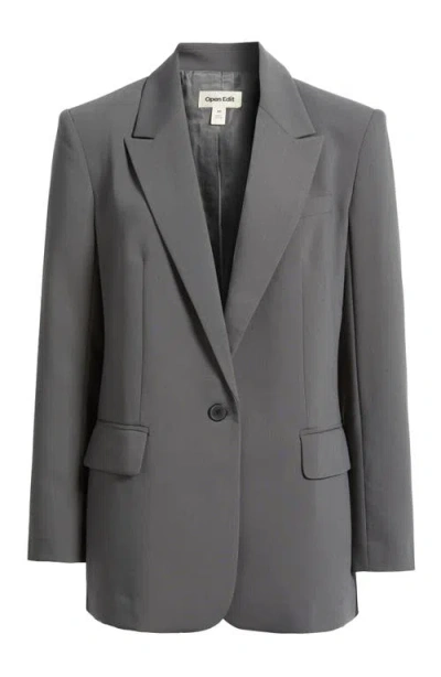 Open Edit The Icon Relaxed Blazer In Gray