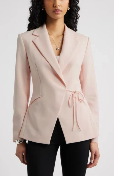Open Edit The Icon Side Tie Blazer In Pink