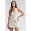 Open Edit The Icon Tailored Waistcoat In Beige Pumice