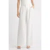 Open Edit The Icon Trousers In Ivory - Grey Celeste Pinstripe