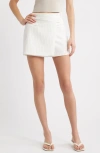Open Edit The Icon Wrap Front Skort In Ivory - Grey Celeste Pinstripe