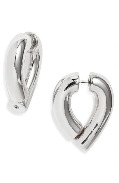 Open Edit Tube Front/back Earrings In Metallic