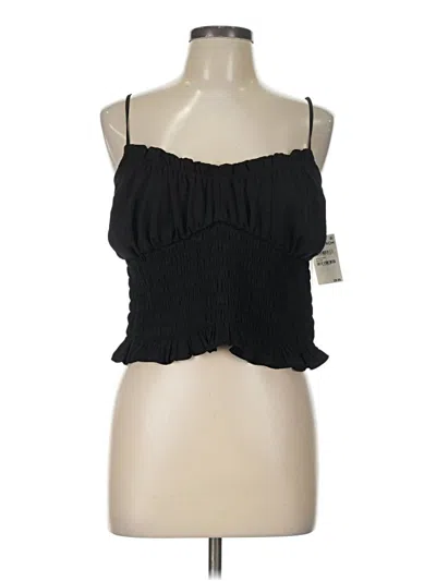 Pre-owned Open Edit Tube Top Black Strapless Neckline Tops