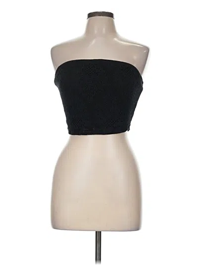 Pre-owned Open Edit Tube Top Black Strapless Neckline Tops