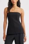 Open Edit Tunic Tube Top In Black