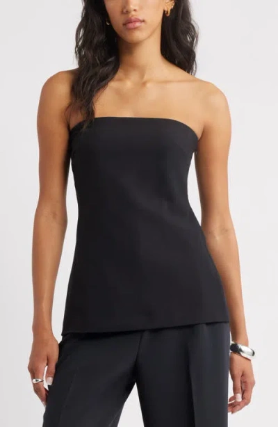 Open Edit Tunic Tube Top In Black