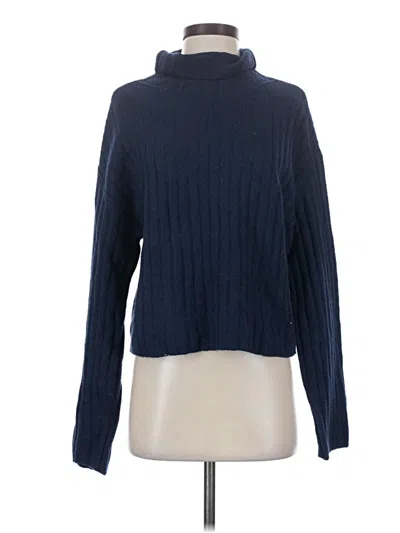 Pre-owned Open Edit Turtleneck Sweater In Blue