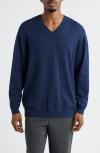 Open Edit V-neck Sweater In Blue