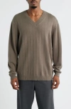 Open Edit V-neck Sweater In Brown