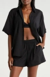 Open Edit Vacation Short Pajamas In Black