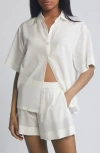 Open Edit Vacation Short Pajamas In Ivory Egret