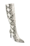 Open Edit Viv Pointy Toe Boot In Ivory Snake