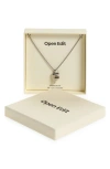 Open Edit Waterproof Bubble Initial Pendant Necklace
