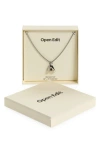 Open Edit Waterproof Bubble Initial Pendant Necklace