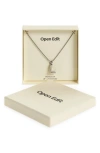 Open Edit Waterproof Bubble Initial Pendant Necklace