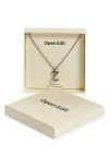 Open Edit Waterproof Bubble Initial Pendant Necklace