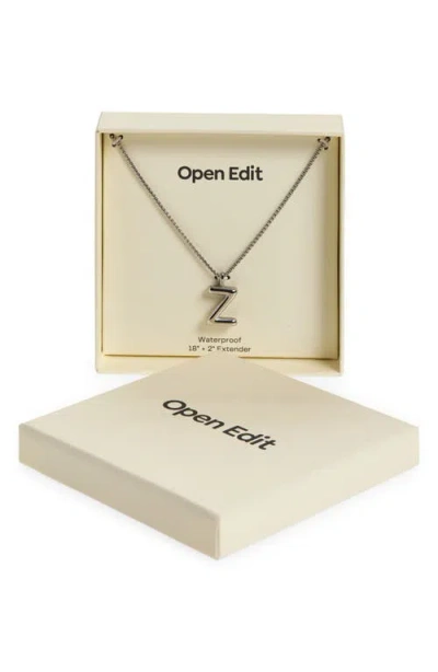 Open Edit Waterproof Bubble Initial Pendant Necklace