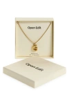 Open Edit Waterproof Bubble Initial Pendant Necklace