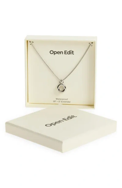Open Edit Waterproof Bubble Initial Pendant Necklace