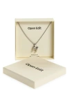 Open Edit Waterproof Bubble Initial Pendant Necklace
