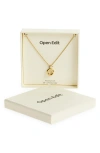 Open Edit Waterproof Bubble Initial Pendant Necklace