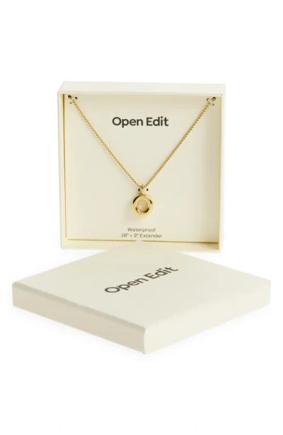 Open Edit Waterproof Bubble Initial Pendant Necklace