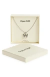 Open Edit Waterproof Bubble Initial Pendant Necklace