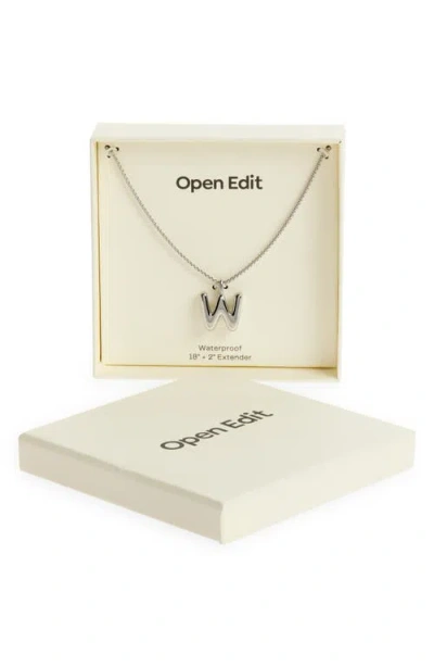 Open Edit Waterproof Bubble Initial Pendant Necklace