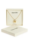 Open Edit Waterproof Bubble Initial Pendant Necklace