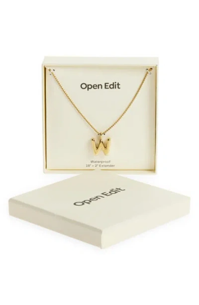 Open Edit Waterproof Bubble Initial Pendant Necklace