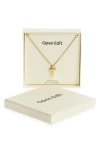 Open Edit Waterproof Bubble Initial Pendant Necklace