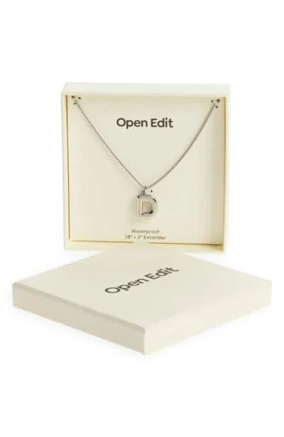 Open Edit Waterproof Bubble Initial Pendant Necklace