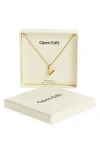 Open Edit Waterproof Bubble Initial Pendant Necklace