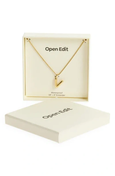 Open Edit Waterproof Bubble Initial Pendant Necklace