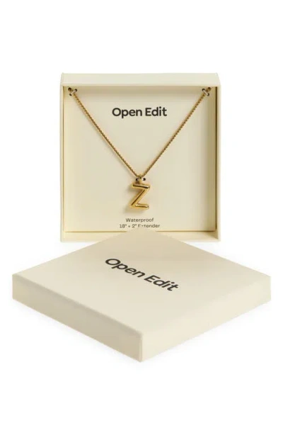 Open Edit Waterproof Bubble Initial Pendant Necklace