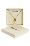 Open Edit Waterproof Bubble Initial Pendant Necklace