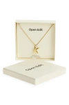 Open Edit Waterproof Bubble Initial Pendant Necklace