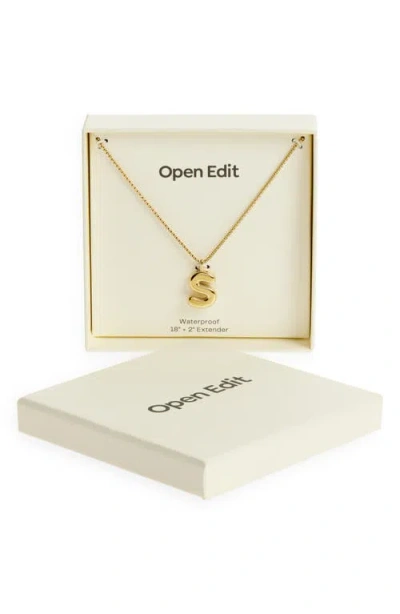 Open Edit Waterproof Bubble Initial Pendant Necklace