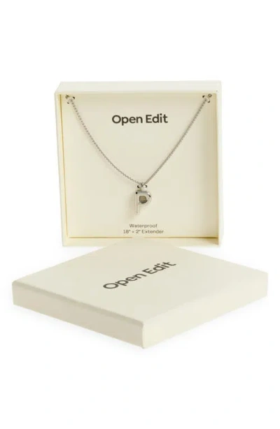 Open Edit Waterproof Bubble Initial Pendant Necklace