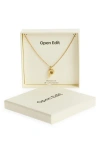 Open Edit Waterproof Bubble Initial Pendant Necklace