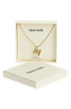 Open Edit Waterproof Bubble Initial Pendant Necklace