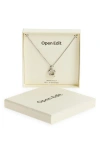 Open Edit Waterproof Bubble Initial Pendant Necklace