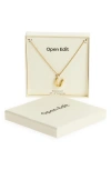 Open Edit Waterproof Bubble Initial Pendant Necklace