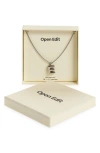 Open Edit Waterproof Bubble Initial Pendant Necklace