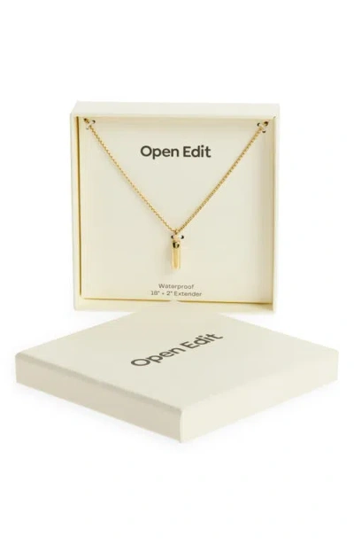Open Edit Waterproof Bubble Initial Pendant Necklace