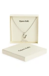 Open Edit Waterproof Bubble Initial Pendant Necklace