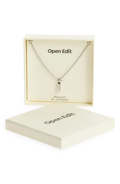 Open Edit Waterproof Bubble Initial Pendant Necklace