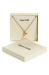 Open Edit Waterproof Bubble Initial Pendant Necklace