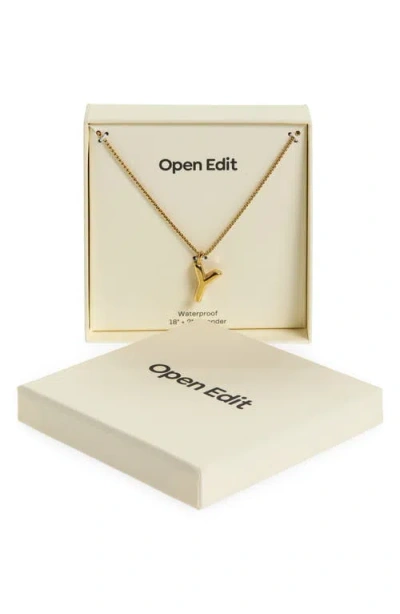 Open Edit Waterproof Bubble Initial Pendant Necklace
