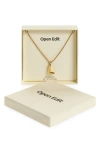Open Edit Waterproof Bubble Initial Pendant Necklace